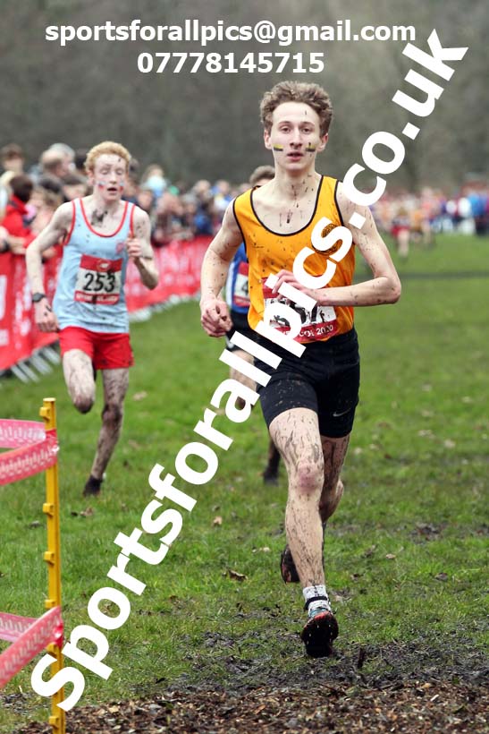 Intermediate boys, 2020 New Balance English Schools Champs., Sefton Park, Liverpool. Photo: David T. Hewitson/Sports for All Pics